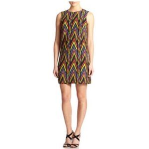 M MISSONI Women's Zigzag-print Silk Shift Dress